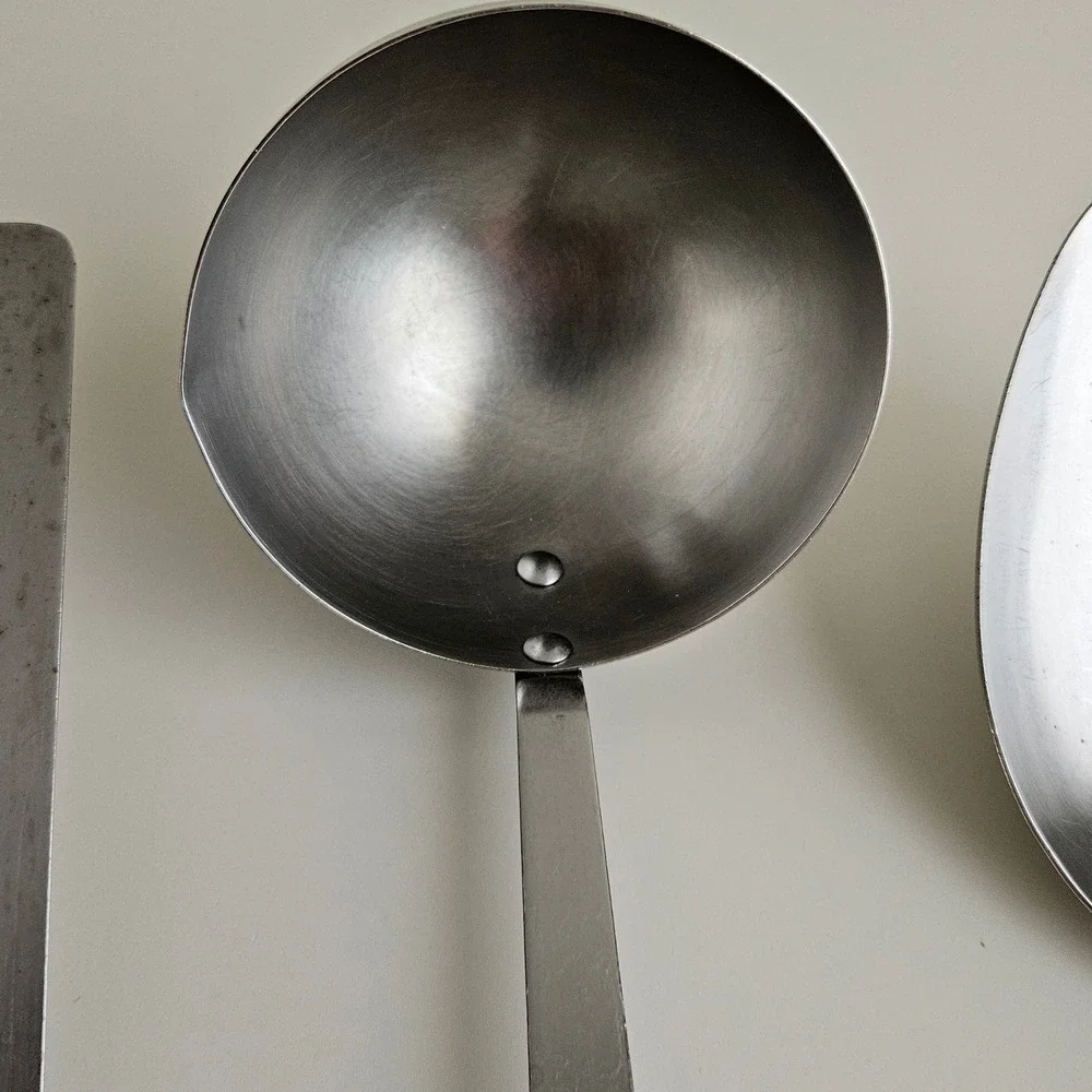 Ekco Flint Arrowhead Vintage Stainless Steel Kitchen Utensil‎ Set 3pc USA FLAWS